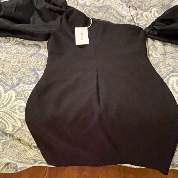 Black Mini One shoulder Dress - Picture 3 of 7